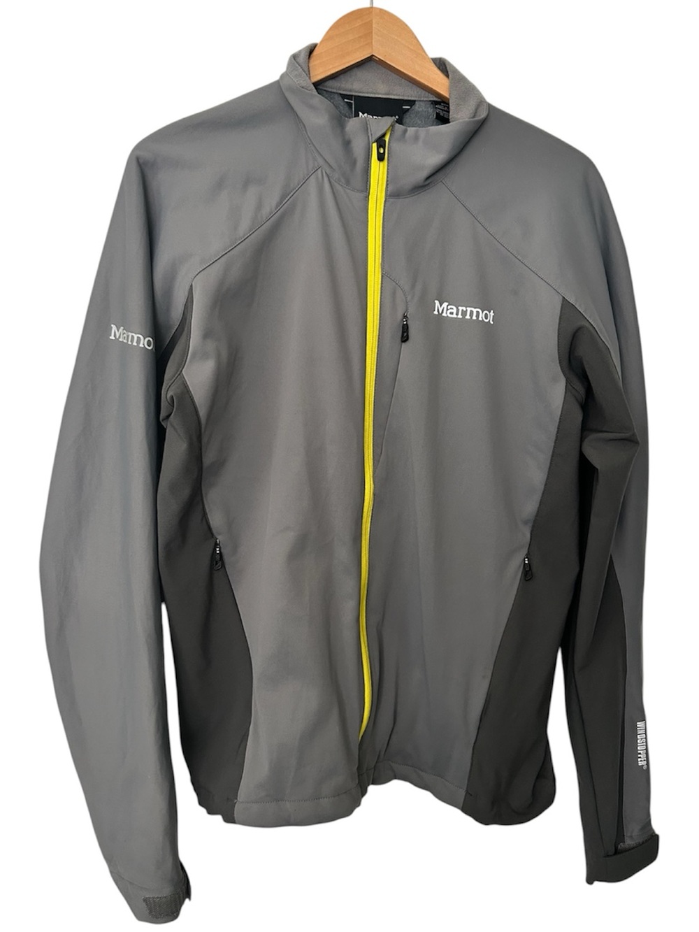 Marmot Windstopper Men's Two-Tone Gray Windbreaker Jacket Size Medium